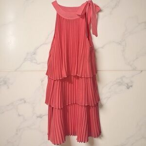 CeCe by Cynthia Steffe Pleated Tiered Dress with Bow